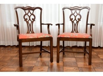 Pair Of Chippendale  Mahogany Side Chairs