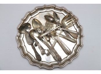 Sterling Silver Flatware And Reed And Barton Sterling Platter
