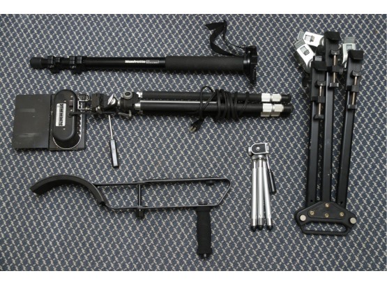 Tripods Including Manfrotto, Tripod Dolly, Shoulder Cam Rest