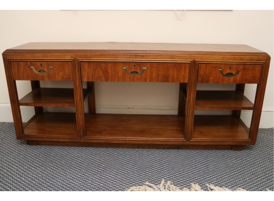 Drexel Three Drawer Console Table