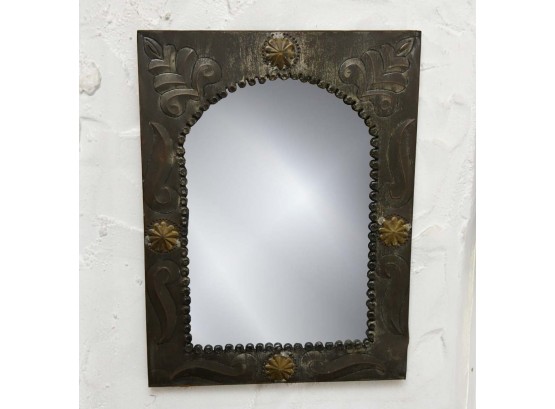 Embossed Tin Wall Mirror