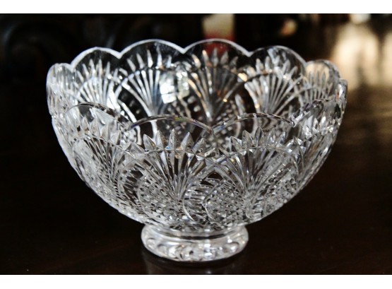 A Large Waterford Crystal Bowl In The Seahorse Pattern.