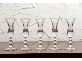 French Crystal Baluster Aperitif Glasses