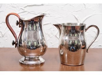 Two Silver Plated Pitchers