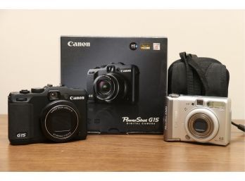 Canon Cameras Including New Open Box G-15