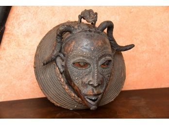 Hand Carved African Mask Large Detailed
