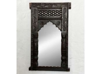 Antique Carved Spanish Oak Wall Mirror