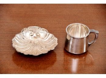 Sterling Silver Mug & Dish 186 Total Grams