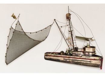The Trawler Maria Wall Sculpture By C Jere