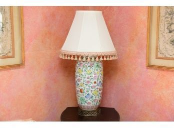 Asian Table Lamp Chinese Famille  36 Tall
