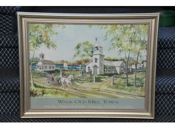 Walk Old Mill Town Rye Historical Framed Print