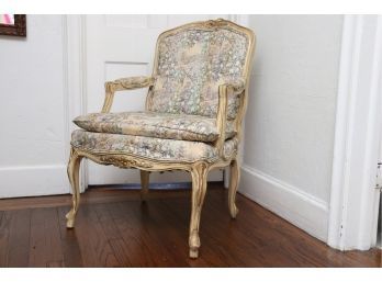 Vintage French Provincial Country Floral Accent Chair