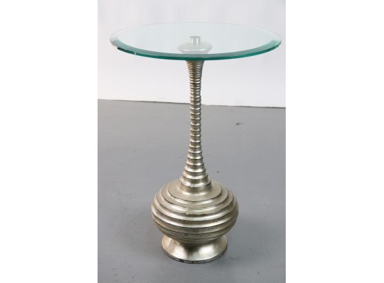 Silver Leaf Modern Accent Table