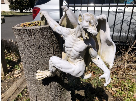 A Molded Resin Outdoor Gargoyle Statue