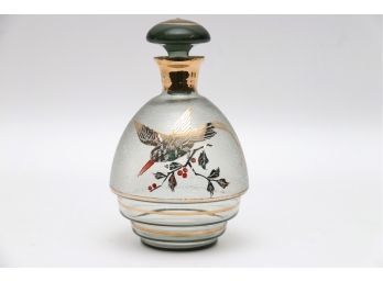 Hand Painted Decanter Made In Czechoslovakia