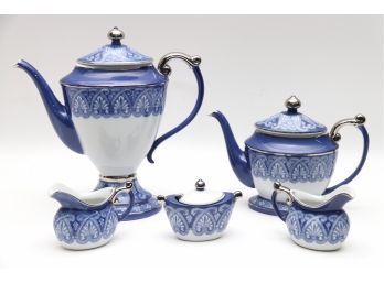Stunning Bombay Tea/coffee Set Blue And White Service