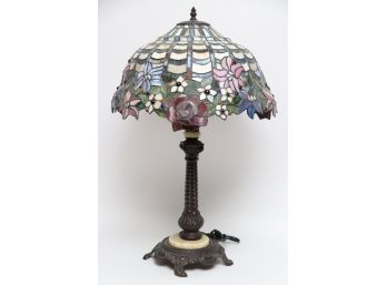 Leaded Stained Glass Tiffany Style Lamp 2