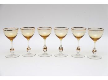 White Wine Amber Glass Set