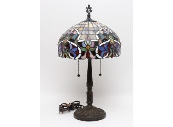 Leaded Stained Glass Tiffany Style Lamp 1
