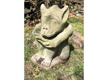 A Finely Weathered Outdoor Stone Gargoyle Statue