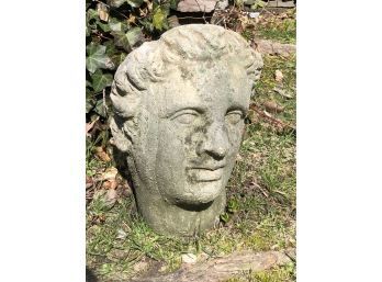 A Finely Weathered Greek God Stone Face