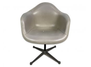 Charles Eames For Herman Miller Leather Bucket Swivel Chair