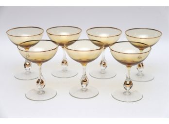 Champagne Amber Glass Set
