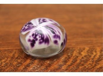 Small Purple Glass Paperweight