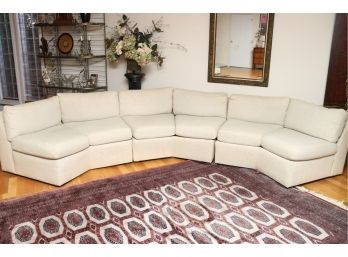 Custom Bernhardt Furniture Blended Cotton Three Piece Sectional
