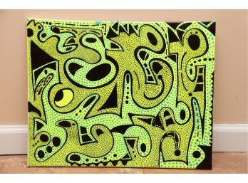 Neon Green Canvas Painting