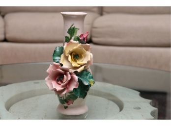 Capodimonte Style Vase Made In Italy