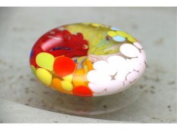 Round Multi-Color Paperweight
