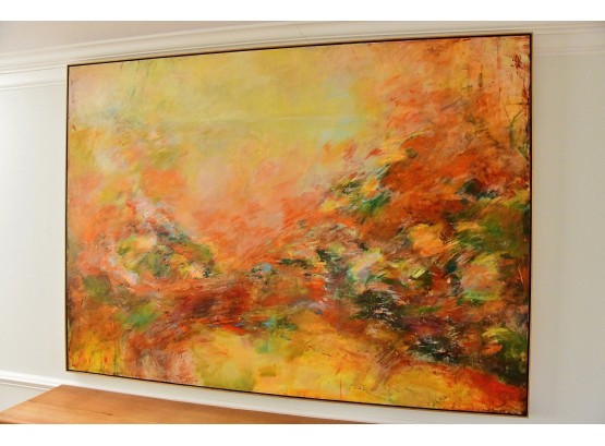 Splatter Paint Oil On Canvas Large 91 X 65 Timothy Sanchez Paid $12,500