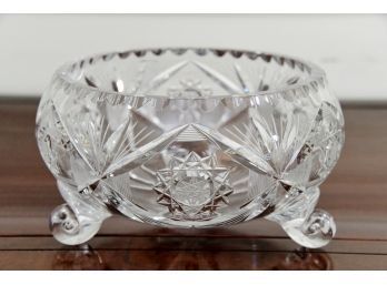 Vintage Lead Crystal Footed Bowl