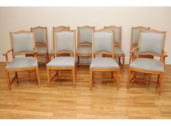 Set Of 8 Maple Dining Chairs
