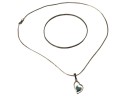 Childs Opal Heart Pendant Necklace And Silver Bracelet