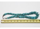 Chunky Turquoise Necklace With Sterling Clasp