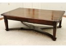 Distressed Wood Rectangular Coffee Table