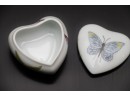 A Pair Of Limoges Butterfly Covered Trinket Dishes