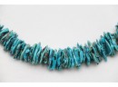 Chunky Turquoise Necklace With Sterling Clasp