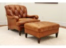 Leather Chair And Ottoman By Edward Ferrell