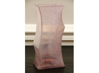 Pink Zig Zag Freeform Vase