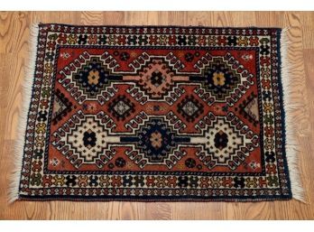 Small Carpet In The Style Of Caucasian Shrivan Rug - 31.5 X 21