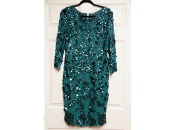 Escada Green Sequin Dress Size 38