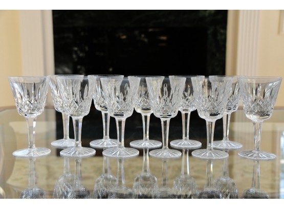 Set Of Eleven Waterford Crystal Lismore 6' Goblets