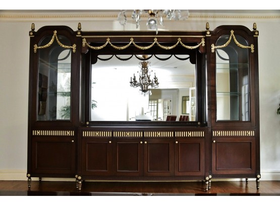 Amazing Mahogany Dining Room Credenza With Carved Gold Gilt Wood Detail