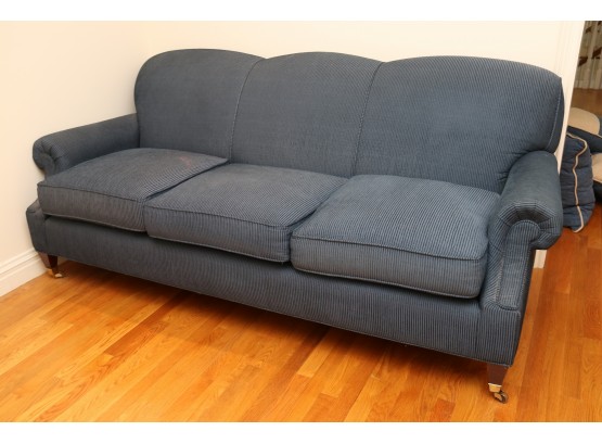 Kravet Blue Three Cushion Sofa