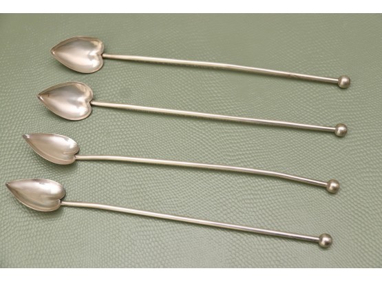 Sterling Silver Heart Shaped Spoons 27g