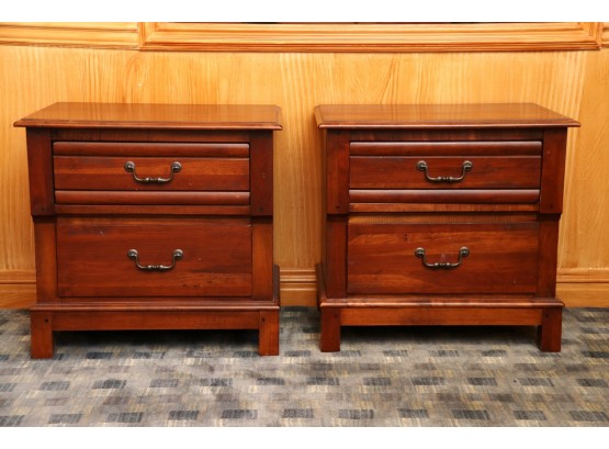 Pair Of Mahogany Nightstands By Lexington Furniture