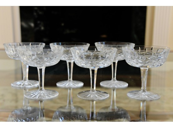 Set Of Six Waterford Crystal Lismore Champagne Glasses
